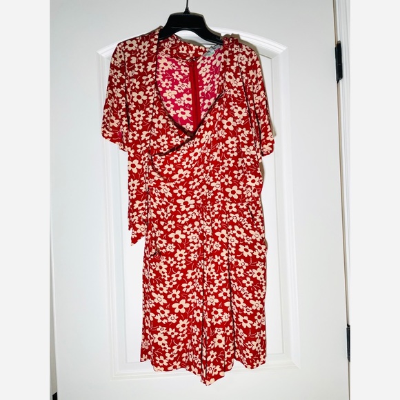 Madewell wrap-front romper in mini daisy - Picture 5 of 6